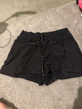 Women’s Black Lounge Shorts - Casual Drawstring